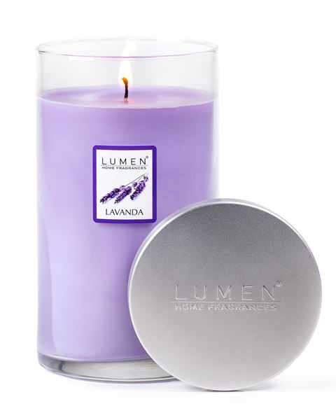 Immagine di CANDELA VEGETALE JAR+LID FRAGRANZA LAVANDA 600ML.