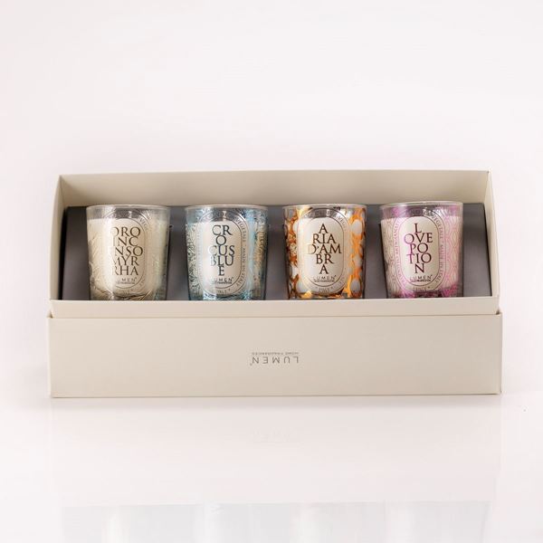 Lumen gift box 4 mini candele profumate interno