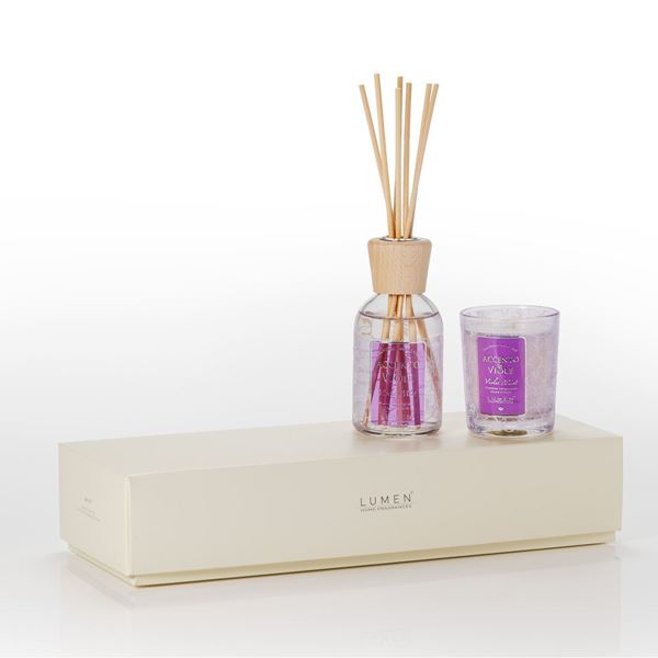minicandela e diffusore accento di viole